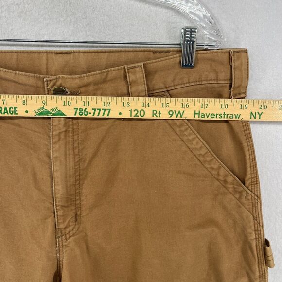CARHARTT Pants Mens 36X30 Utility Work Loose Fit Cargo Canvas Cotton Brown - Picture 13 of 15